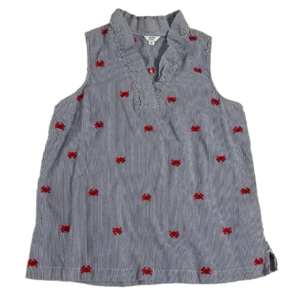 Crown and Ivy Striped Crab Sleeveless Top Size Large